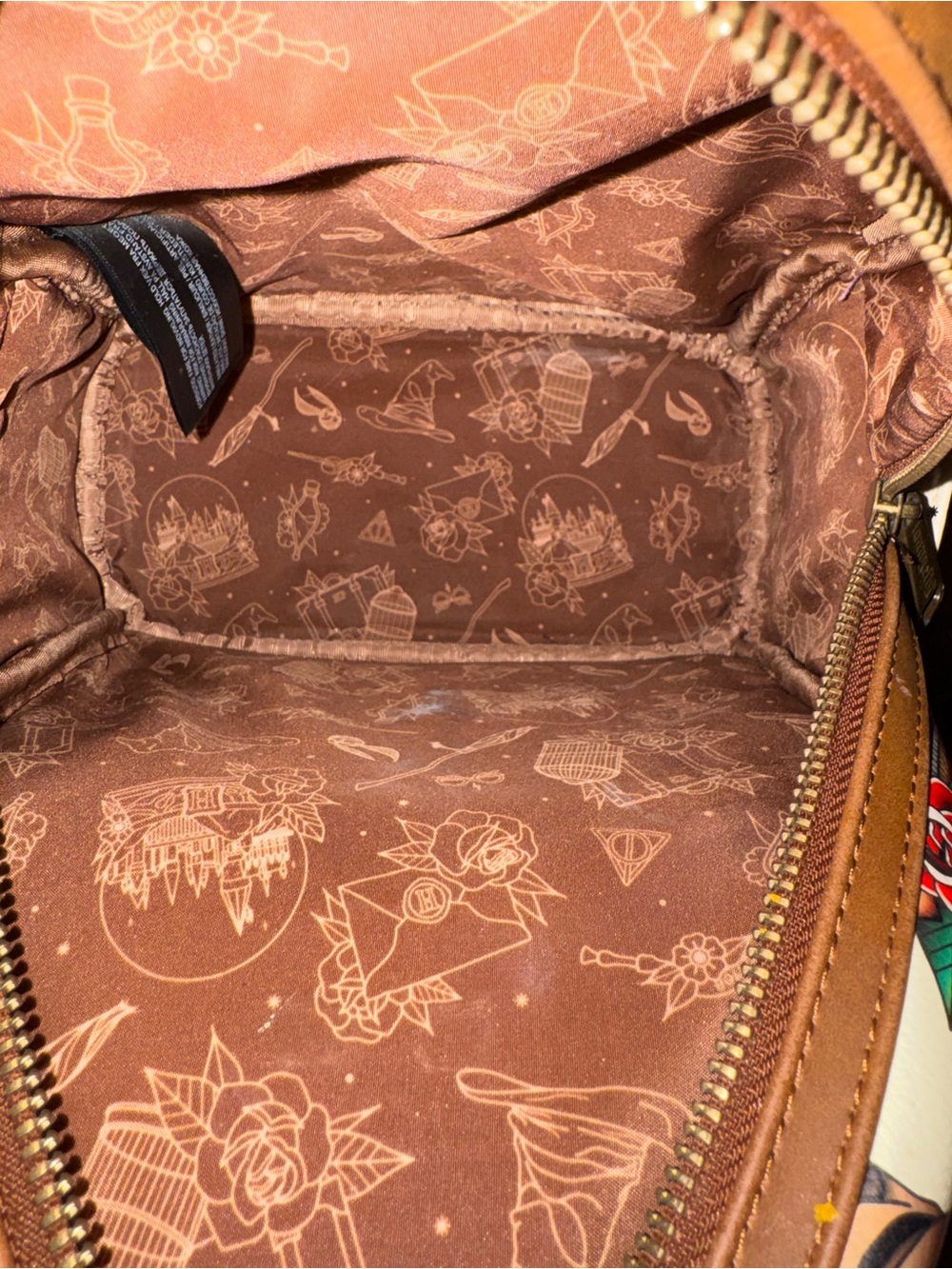 Loungefly Cream Floral Harry Potter Mini Backpack - Picture 3 of 5
